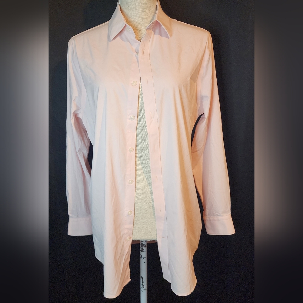 Express Performance Extra Slim Pink Size Medium Button Up Dress Shirt
